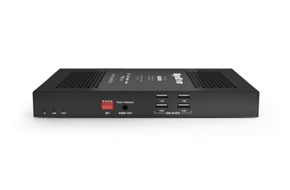 Wyrestorm EX-40-KVM-5K - комплект из приемника и передатчика HDBaseT, 4К@60Гц 4:4:4 до 40м, Full HD до 70м, Несжатое видео, Выход HDMI Loop, Деэмбедирование аудио, Аналоговый пропуск аудио, USB 2.0, DIP-переключатель, RS-232, PoH