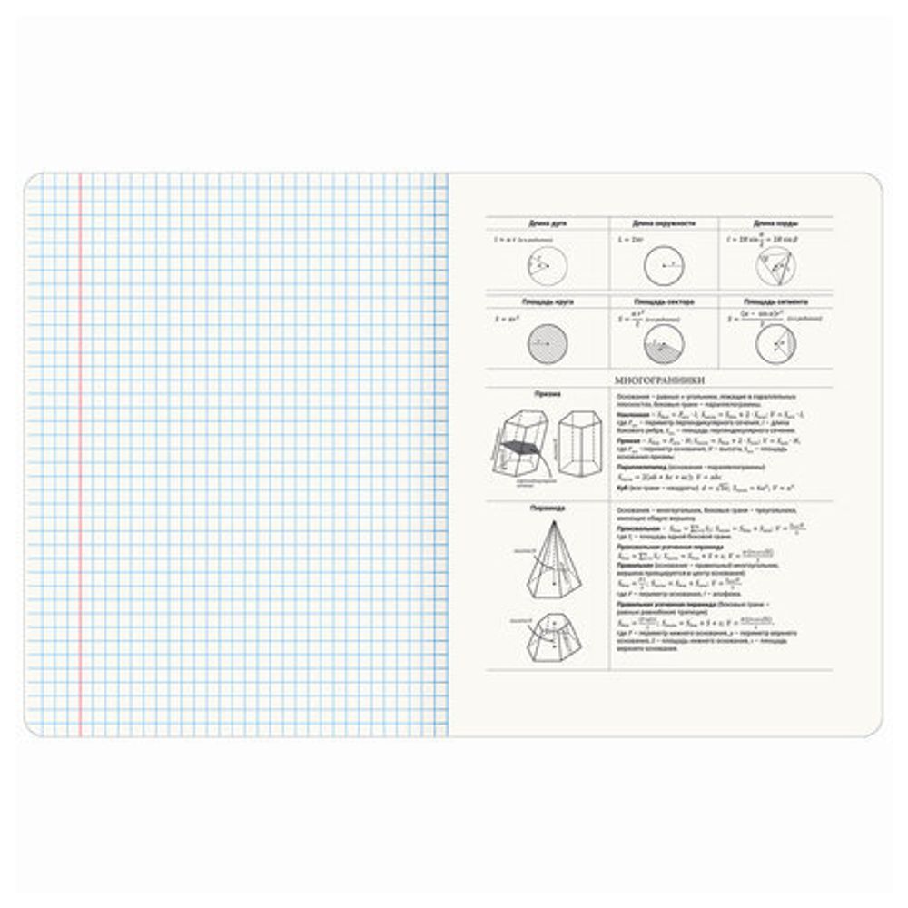 Тетрадь предметная "STARLIGHT" 48 л., глянцевый УФ-лак, ГЕОМЕТРИЯ, клетка, BRAUBERG, 404525
