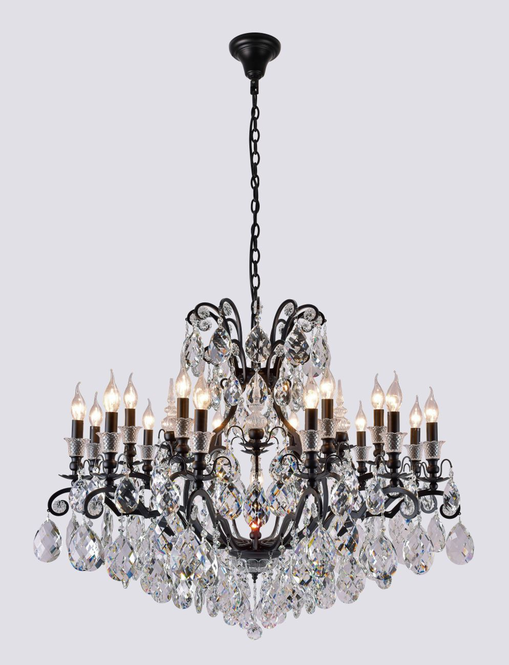 Люстра Crystal Lux MAGNIFICO SP19 BLACK/TRANSPARENT