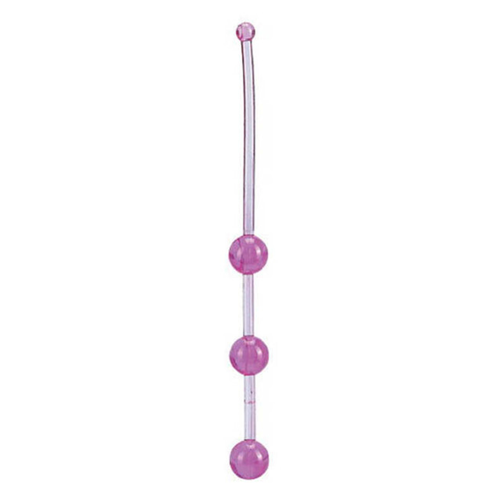 Анальная цепочка из шариков Slim Jelly Anal Beads (15 см , фиолетовый) (Цвет: фиолетовый)