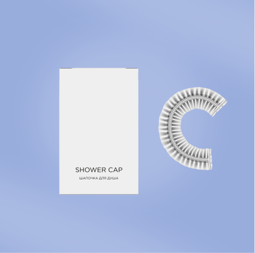 Шапочка для душа White line (200 шт.) одноразовая в коробочке