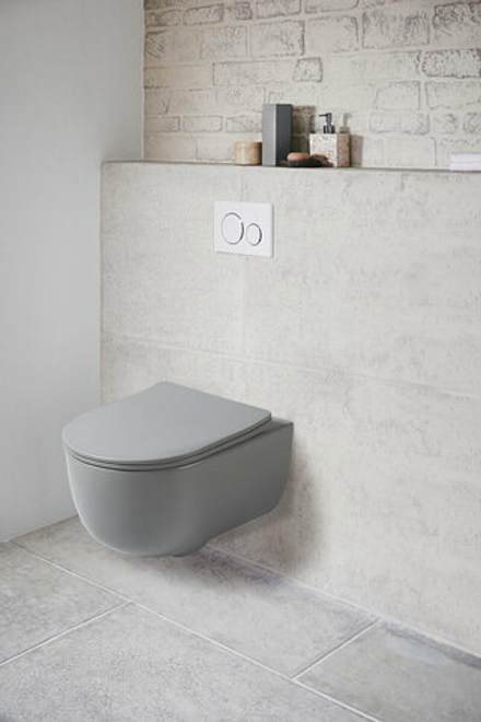 Унитаз подвесной Evo VT1-34SMG безободковый, цвет серый матовый, ультратонкое soft-close сиденье