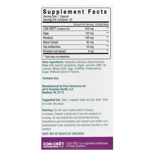 pH-D Feminine Health, Комплексная поддержка при менопаузе, 30 штук