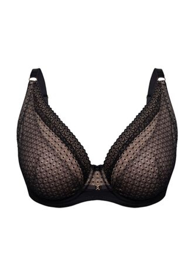 Бюстгальтер-бралетт Renee (Размер: 75D) (Цвет: черный с бежевым)