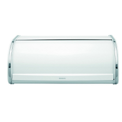 Хлебница Brabantia со сдвигающейся крышкой белая вид спереди