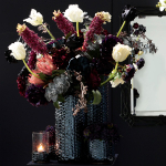 Ваза чёрная перламутровая L