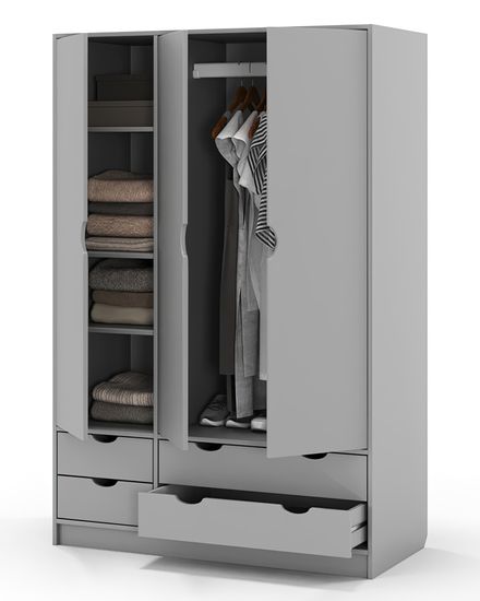 Шкаф ГРАНД-ЛАВОРО-6/1200*1800*553/ правый сосна астрид / лайм