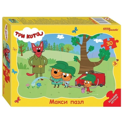 Макси-пазл 30эл. контурный "Три кота" (АО "СТС") (Степ пазл)