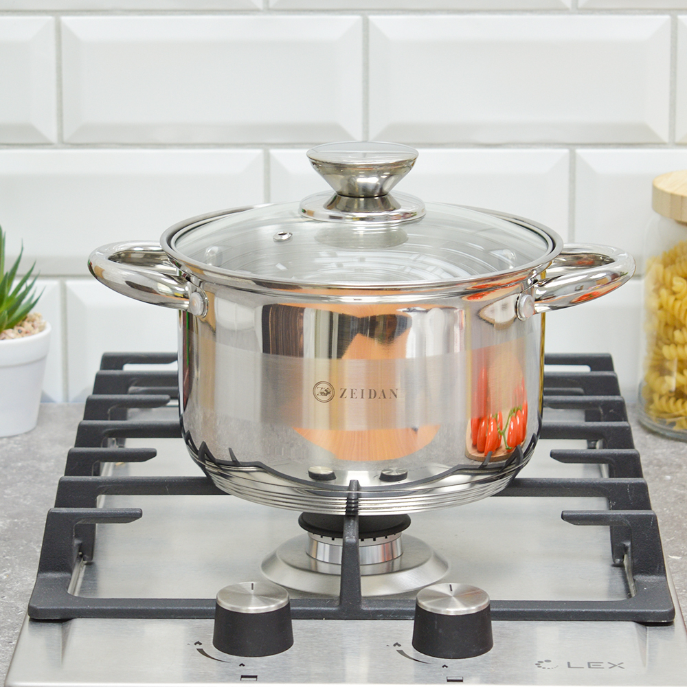 Кастрюля 3л нерж с крышкой Z-501073