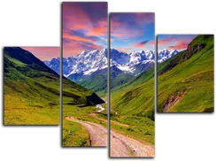 Модульная картина " Горный пейзаж "