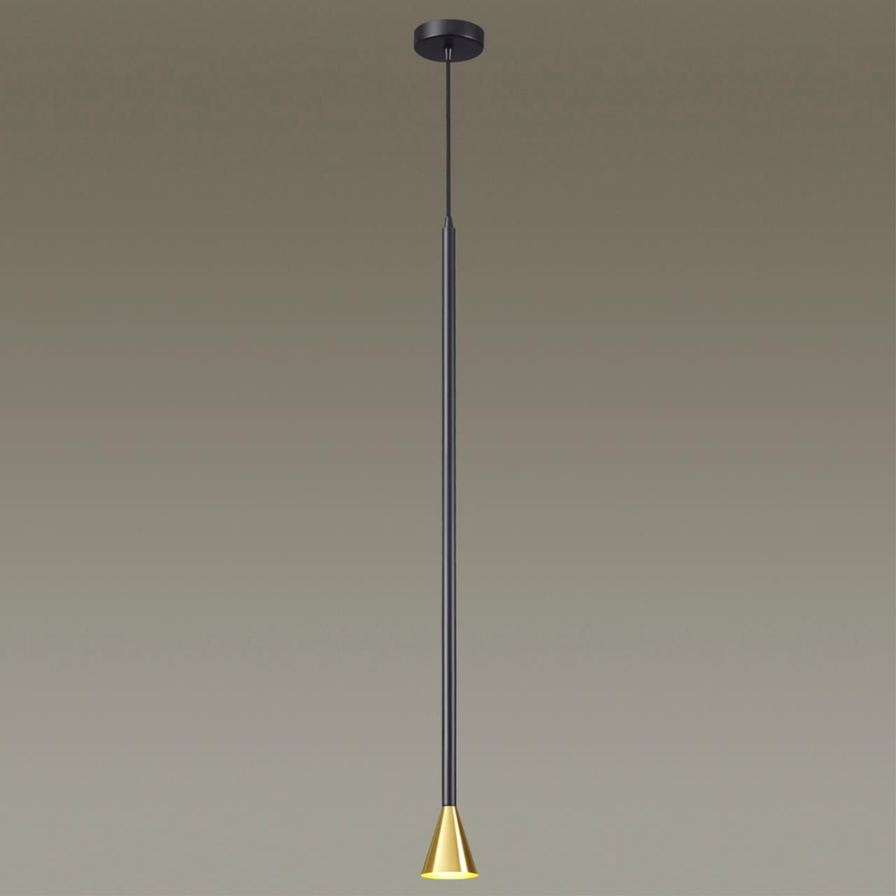 3884/1GB HIGHTECH ODL20 349 черно-золотистый/металл Подвесной светильник LED GU10 7W 220V PIPA