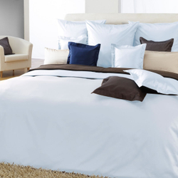 Простыня прямая 260x270 Curt Bauer Uni Mako Satin голубая