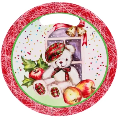 Подставка под горячее керамика 20см «Мишутка в кепке»