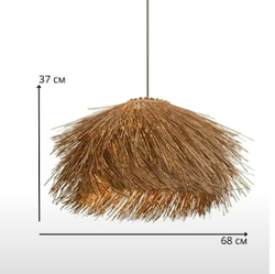 Этот светильник выполнен из натуральных волокон и создаёт тёплый, атмосферный свет.