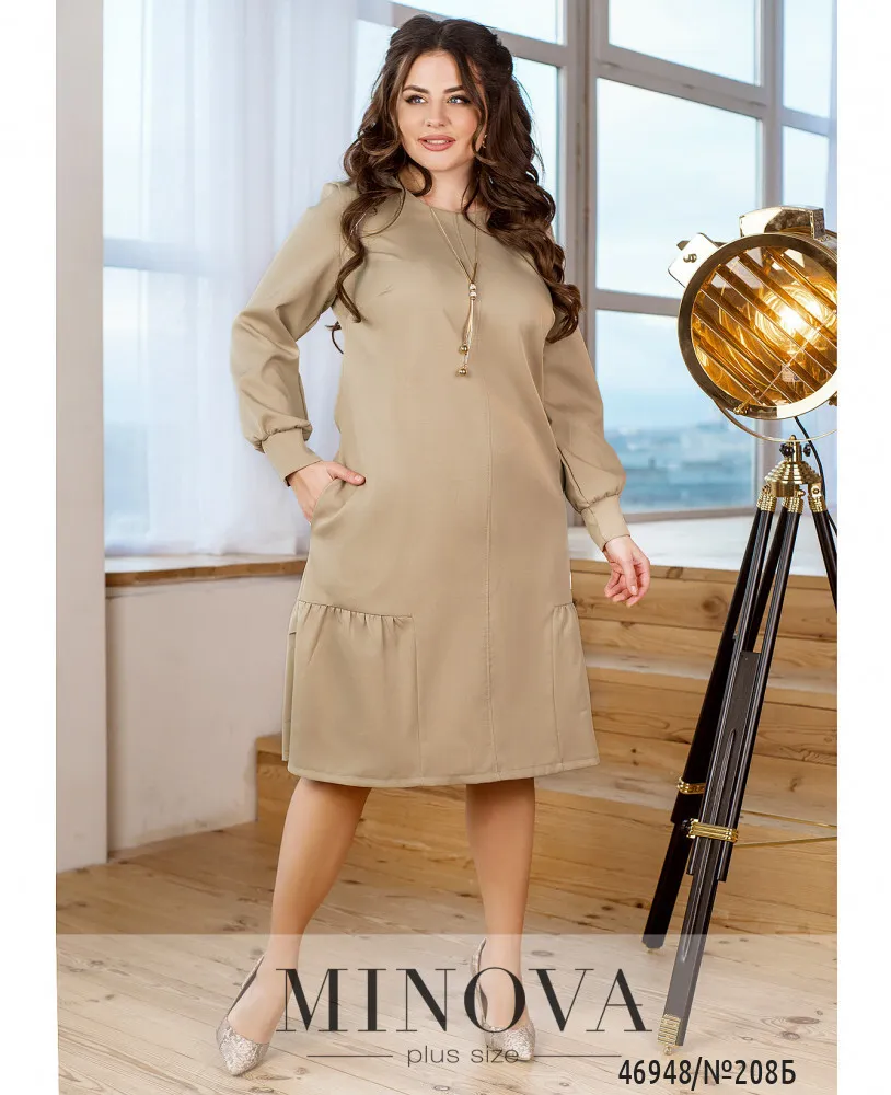Платье 208Б-бежевый Minova