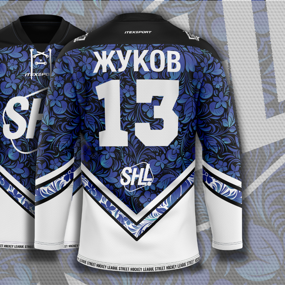 Хоккейная майка джерси турнира SHL ПРОТИВОСТОЯНИЕ 2019 на заказ, синяя