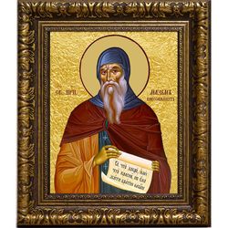 Максим Кавсокаливит  Афонский преподобный. Икона на холсте.