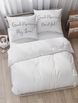 Наволочка комплект 2шт перкаль Сказка "Good Morning" 40x60 см на молнии