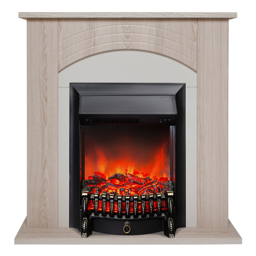 Электрокамин RealFlame Hanna STD LO светлый дуб с очагом Fobos Lux Black
