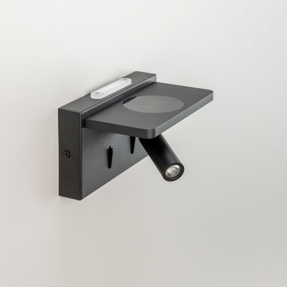 Citilux Декарт CL704371 LED USB QI Светильник поворотный Чёрный