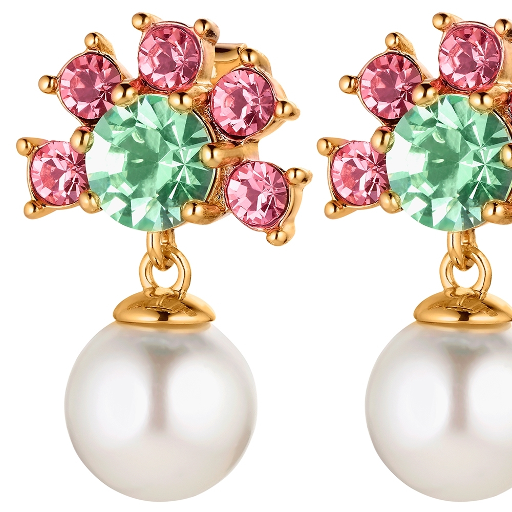 Серьги Dyrberg Kern VERONICA SG ROSE/GREEN 420026