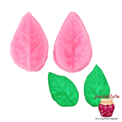 Молд силиконовый "Лист розы", 2 части 5*3 см