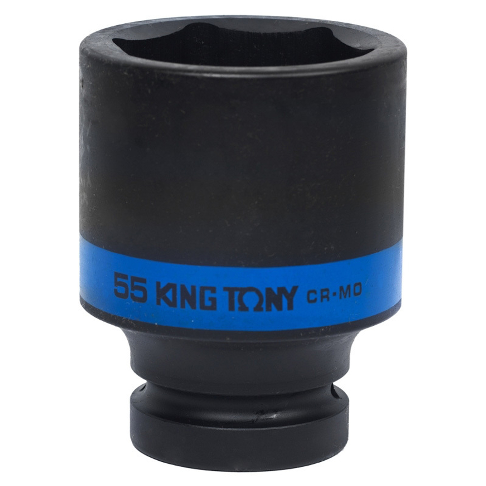 Головка торцевая ударная глубокая шестигранная 1&quot;, 55 мм KING TONY 843555M