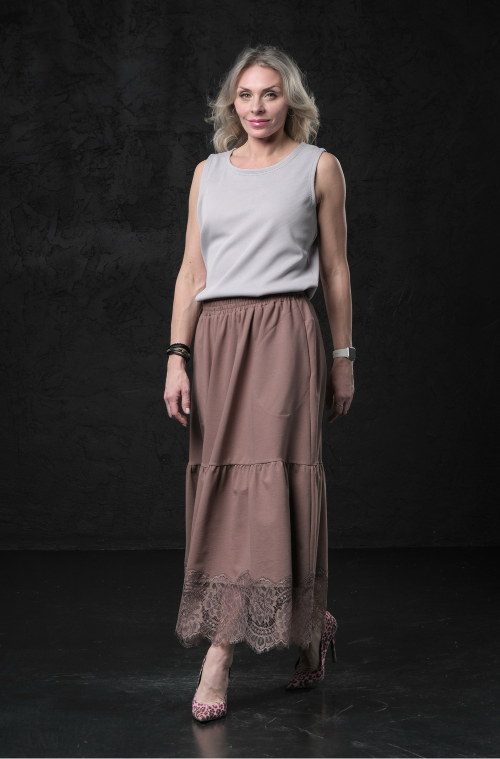 Эдвардианская юбка  с кружевом /несквик