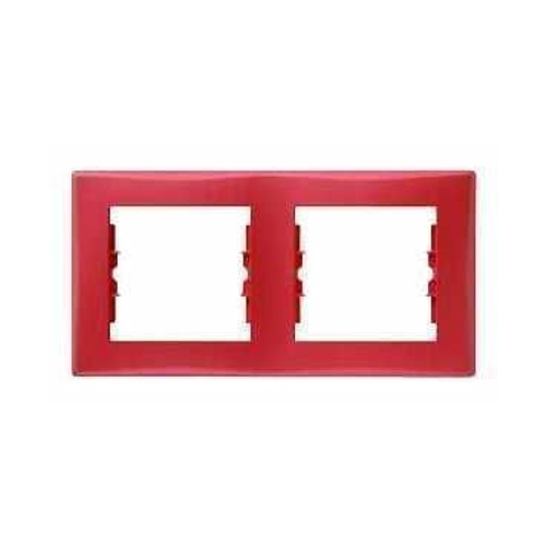 Рамка двухместная красная SEDNA Schneider Electric