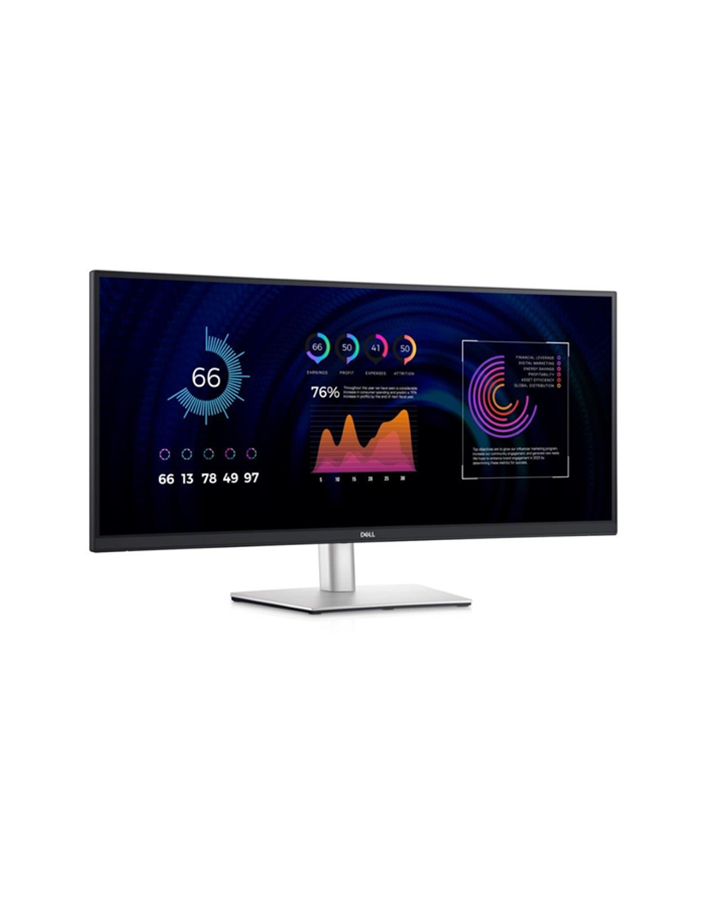 Монитор Dell 34"    P3424WE  Curved USB-C Hub Monitor 3800R,  IPS, 3440 x 1440 at 60Hz, 300 cd/m ,5 ms  1000:1,  H-AD, PD- 90W, 21:9
