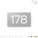 Номер на дверь 178, табличка на дверь для офиса, квартиры, кабинета, аудитории, склада, голубой 120х70 мм, Айдентика Технолоджи