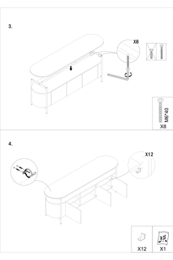 Тумба под телевизор 171x44.5x60см Garda Decor с дверцами светло-бежевая