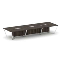 Steel Meet Стол переговорный прямоугольный MDK-PR.B.SP-16 Дуб Мали/Нержавеющая Сталь/Хром 4800*1600*