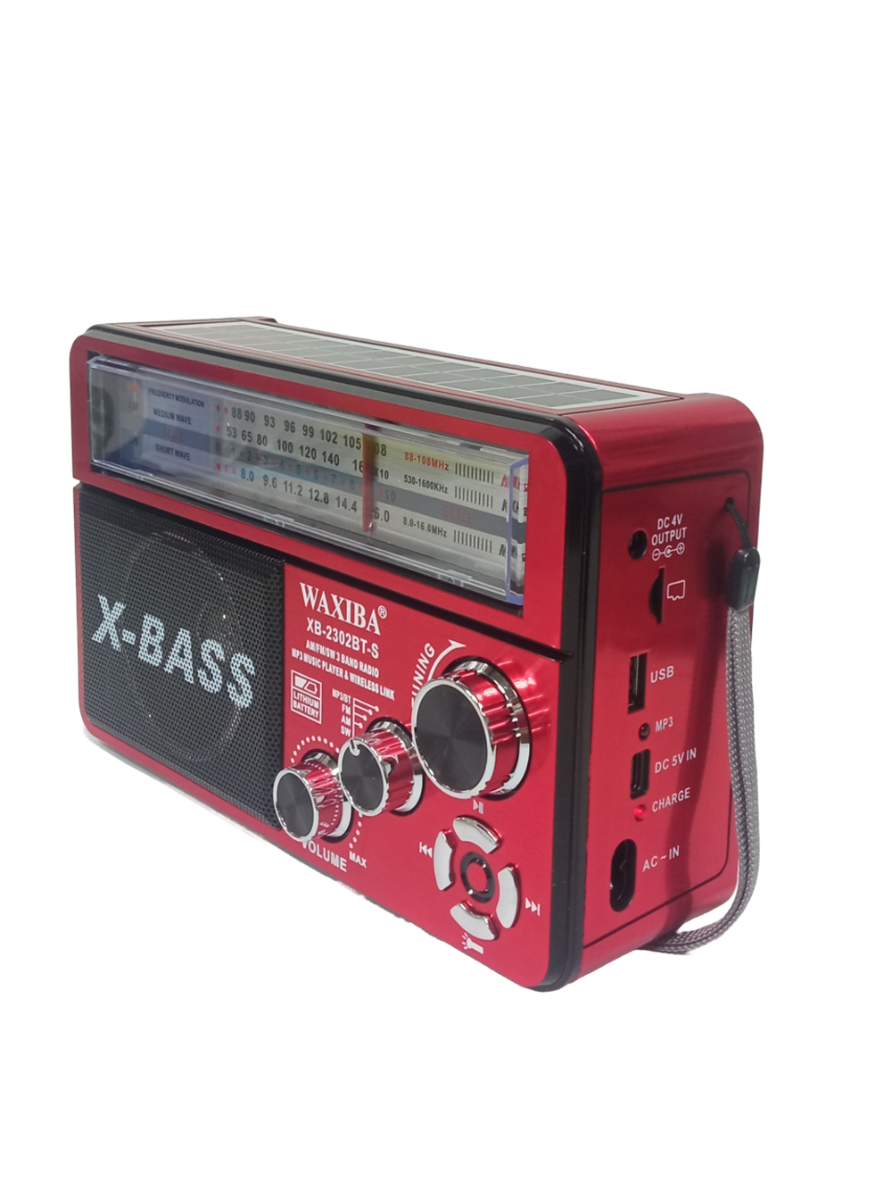 Радиоприемник с MP3 плеером и Bluetooth +фонарь Waxiba XB-2302BT-S