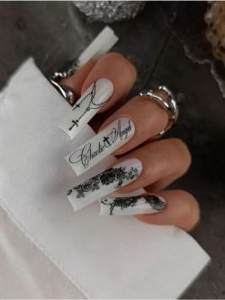 Lucky Rose Слайдеры наклейки для длинных ногтей 398