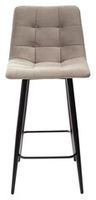 Полубарный стул CHILLI-QB латте #25, велюр / черный каркас (H=66cm)