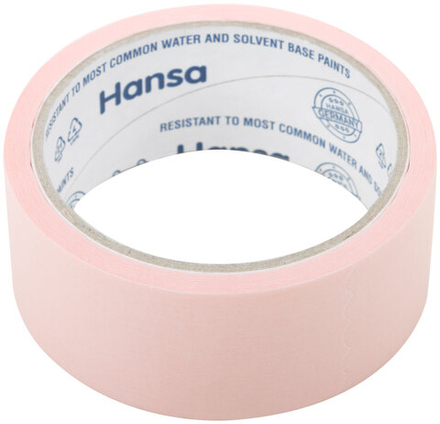 Малярная лента Hansa из японской бумаги 和紙 Washi для деликатных поверхностей, розовая, 48 мм 25 м