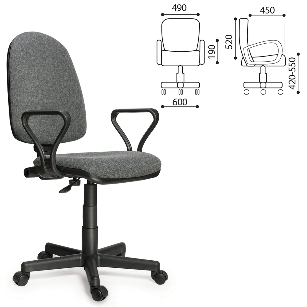 Кресло OLSS ПРЕСТИЖ темно-серый В-40
