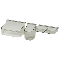 IKEA VISSLAÅN  (ИКЕА ВИССЛАÅН)  -  Вставка для ящика, комплект. 3 шт, серый