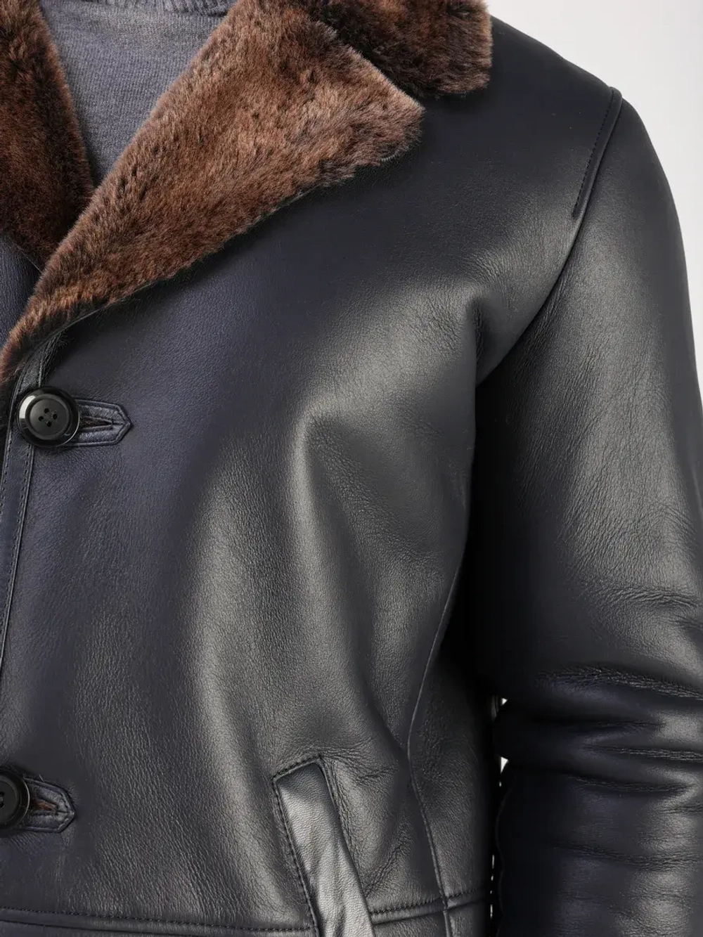 Дубленка зимняя натуральная длинная куртка