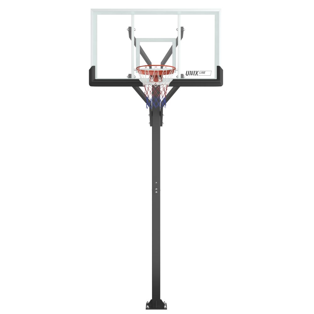 Баскетбольная стойка стационарная UNIX Line B-Stand-PC 72&quot;x42&quot; R45 H230-305 см