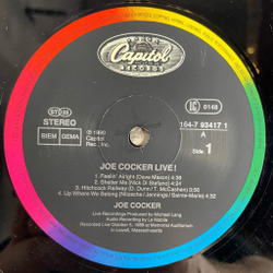 Винтажная виниловая пластинка LP Joe Cocker Live (Germany 1990)