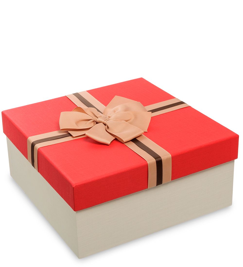 WF-80/3-B Коробка «Квадрат» цв.беж./красн.