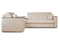 Диван угловой с Баром Неаполь 1,6 - Velutto 17 бежевый/ коричневая накладка