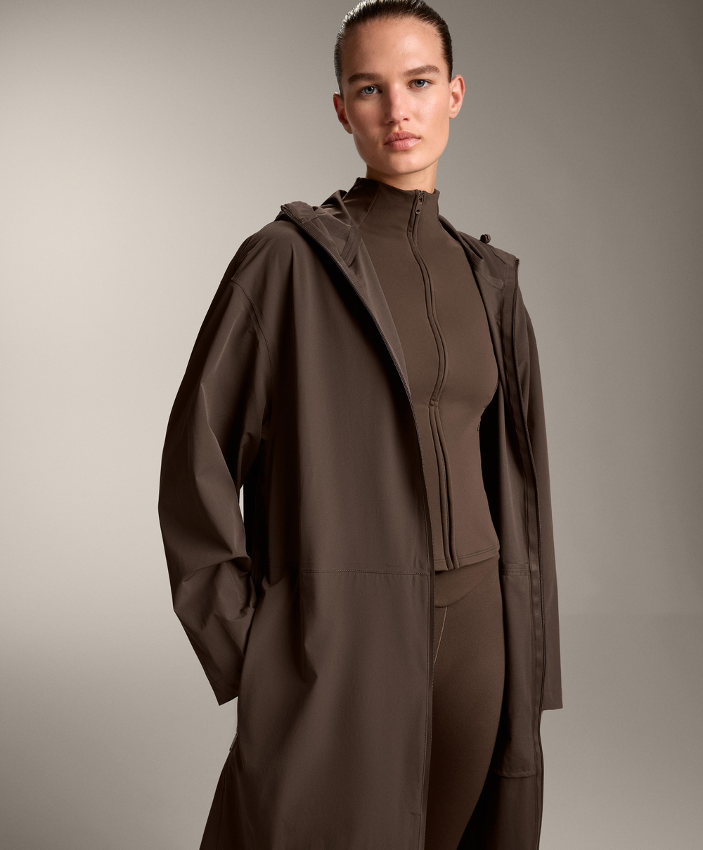 Oysho Легкая и теплая высокотехнологичная куртка, темно-коричневый