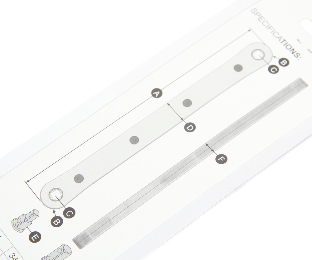 Удлинитель трещотки для труднодоступных мест с адаптерами 1/4, 3/8" L=340мм JTC