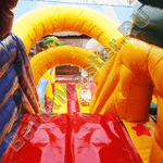 Коммерческий надувной батут "Слоник с двумя переходами"