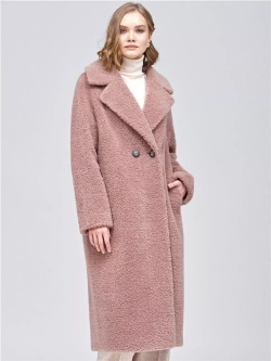 Шуба женская чебурашка тедди эко, серо-сиреневая, SilverFox