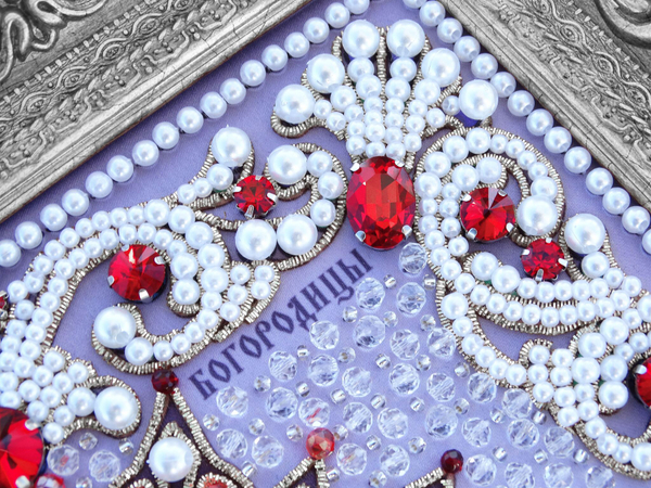 ЖС-10-СК Набор для вышивания хрустальными камнями Покров Прсв Богородицы (красный)