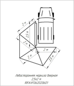 Маркиза автомобильная РИФ веерная 2,5х2,0 м (левая)